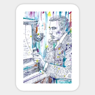 SERGEI RACHMANINOFF watercolor portrait .$ Sticker